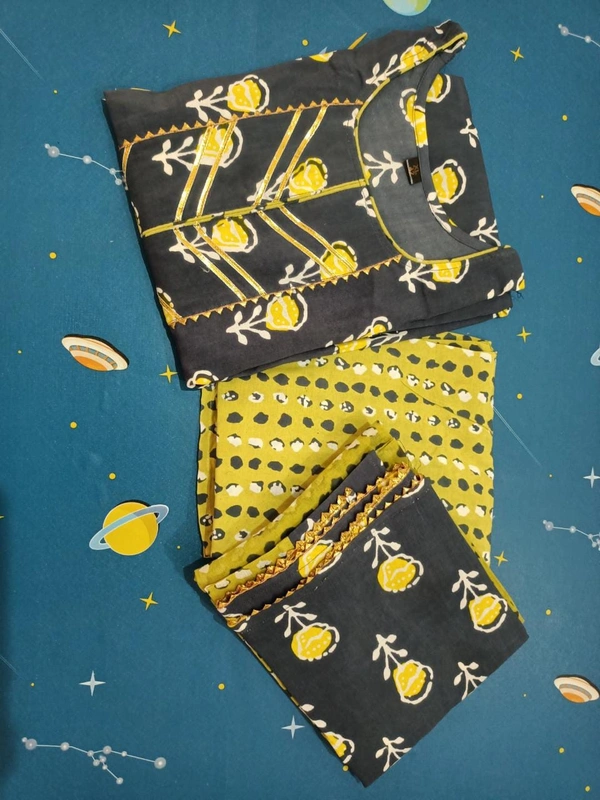 BRISA  Rayon Fabric Kurti Pant & Dupatta - M--38 to XXL--44