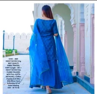BRISA Heavy Rayon Fabric Kurti Pant Dupatta - M 38 L 40.xl.42 XXL 44 xxxl 46