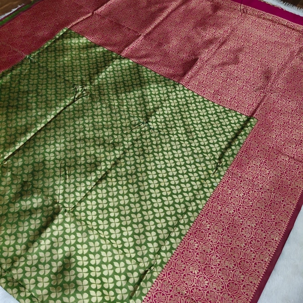 BRISA Soft Banarasi Lichi Silk Cloth Sarees