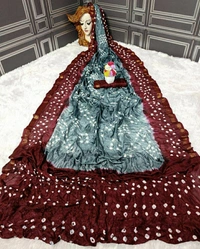 BRISA Fox Georgotte Gown  - M 38 L 40 XXL 44