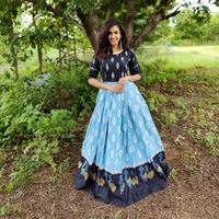 BRISA Heavy Print Ikkat Gown - M 38 L 40 XL 42 XXL 44