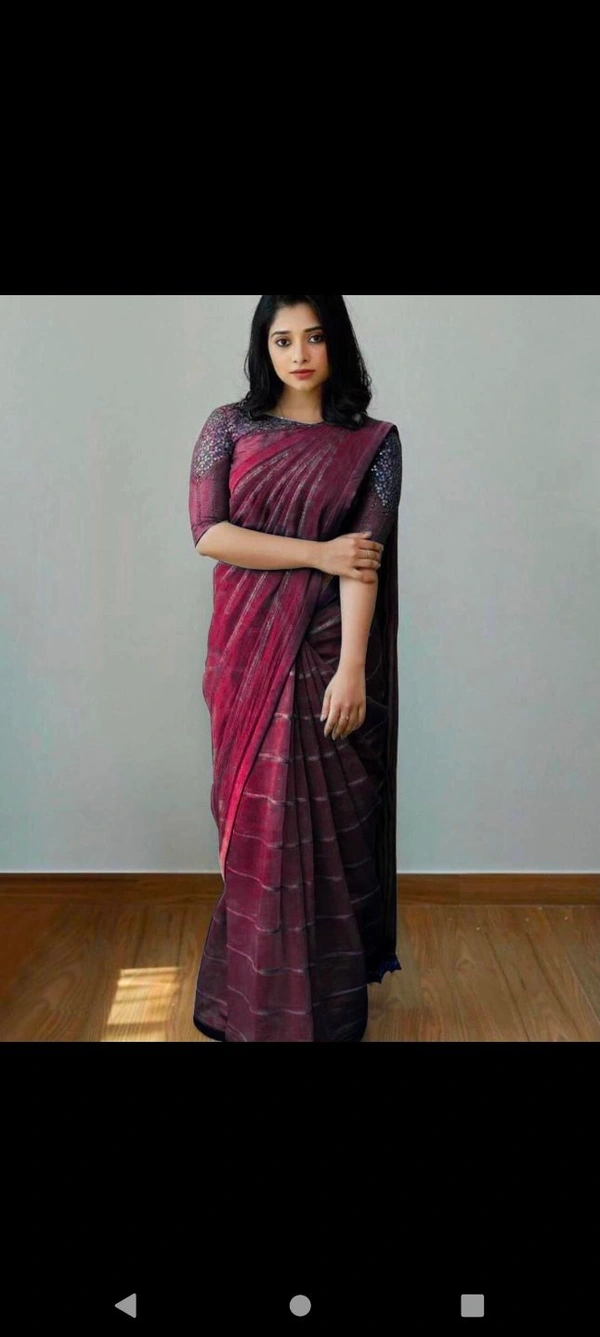 BRISA Heavy Organza Fancy Thread Sequence Sarees