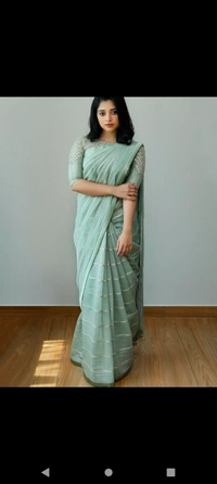 BRISA Heavy Organza Fancy Thread Sequence Sarees