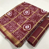 BRISA Bandhan Cotton Weaving Border Sarees
