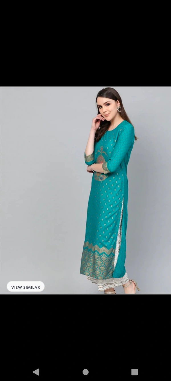 BRISA Beautiful Heavy Rayon Kurti With Plazo - M 38 L 40 XL 42 XXl 44