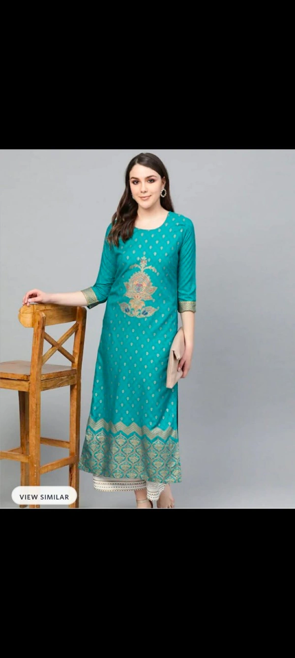 BRISA Beautiful Heavy Rayon Kurti With Plazo - M 38 L 40 XL 42 XXl 44