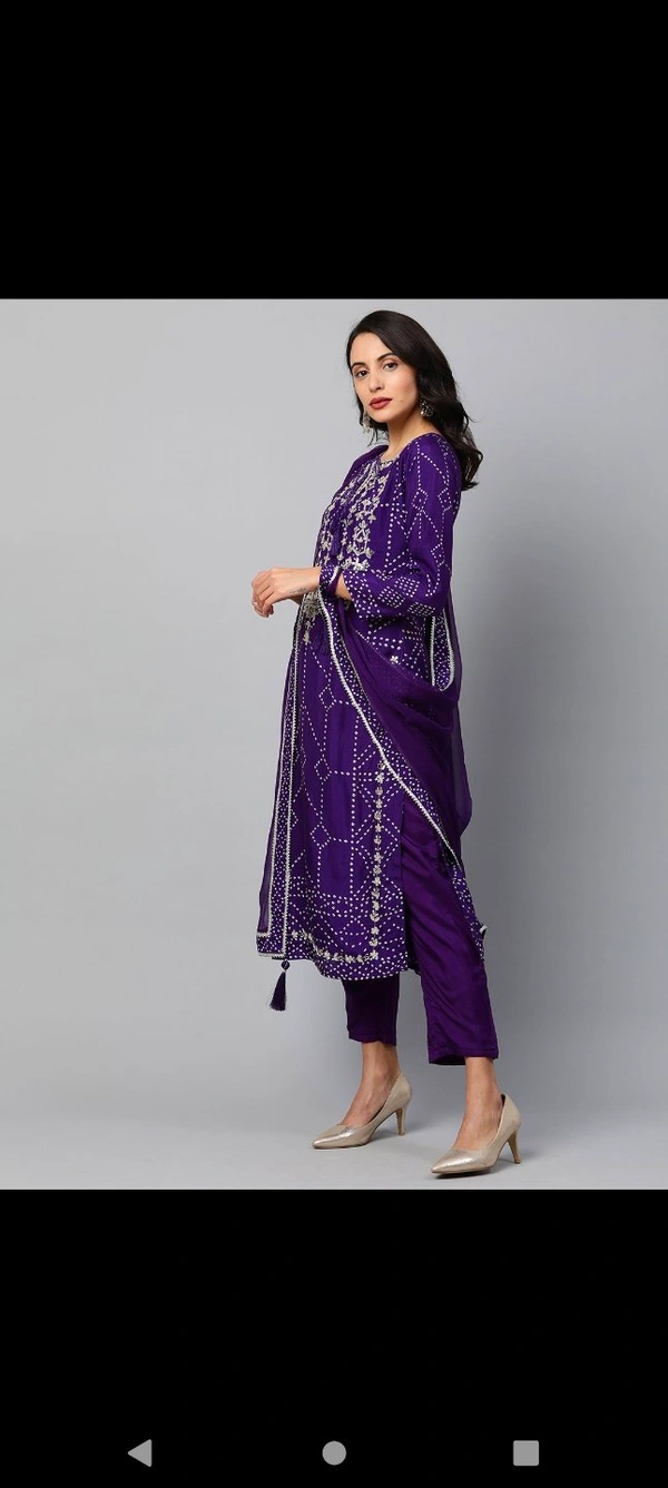 BRISA Classic Rayon Embroidery Staright Kurti Pant And Dupatta - M 38 L 40 XL 42 XXl 44
