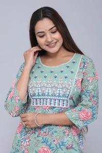 BRISA Heavy Embroidery Kurti With Pant - s 36 ,m 38 ,l 40, XL 42 ,XXl 44, XXL 46