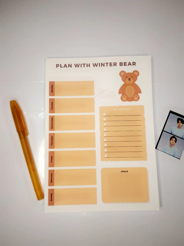 Winter Bear Weekly Planner