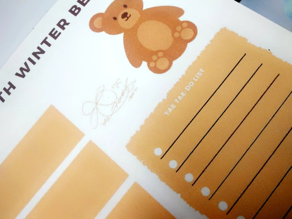 Winter Bear Weekly Planner