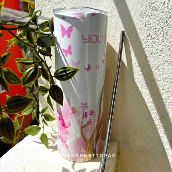 Spring day Metallic Tumbler Bottle