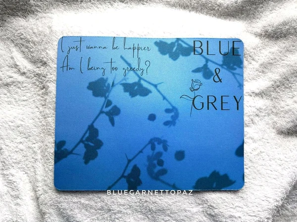 Blue And Grey Mousepad