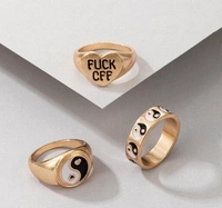 Yin Yang Ring  - 17, Black & White 
