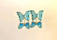 Crystal Butterfly Earring - Non- Adjustable, Lilac