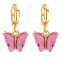 Butterfly earring - Baby pink