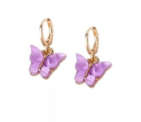 Butterfly earring - Lilac