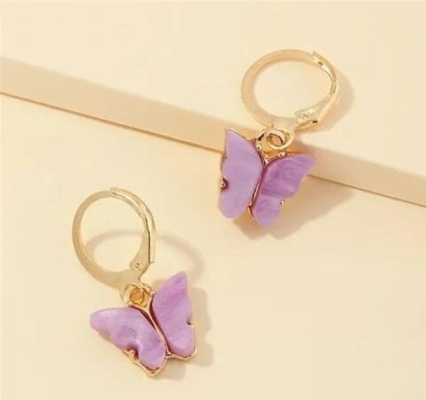 Butterfly earring - Lilac