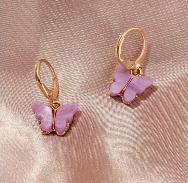 Butterfly earring - Lilac
