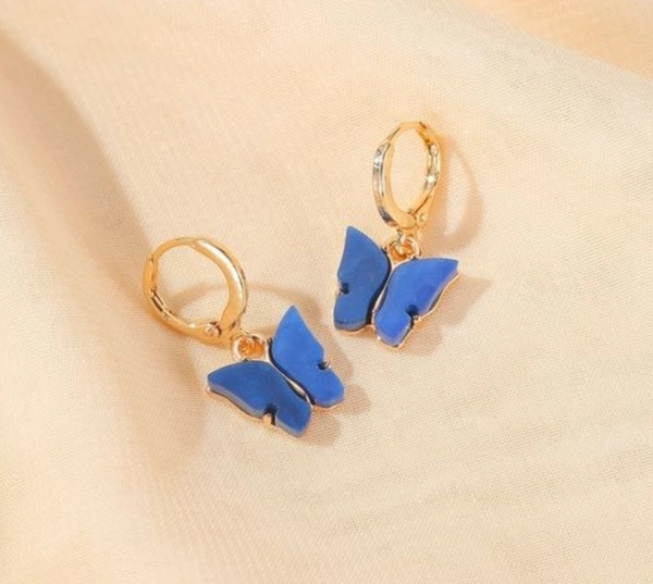 Butterfly earring - Blue