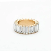 Crystal Band Ring - 17, White 