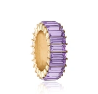 Crystal Band Ring - Lilac, 17