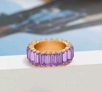 Crystal Band Ring - Lilac, 17