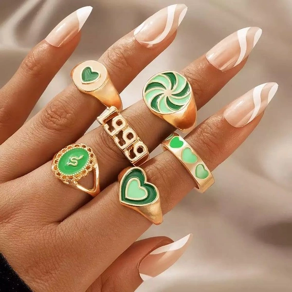 Y2k Green Ring  - 19, Green