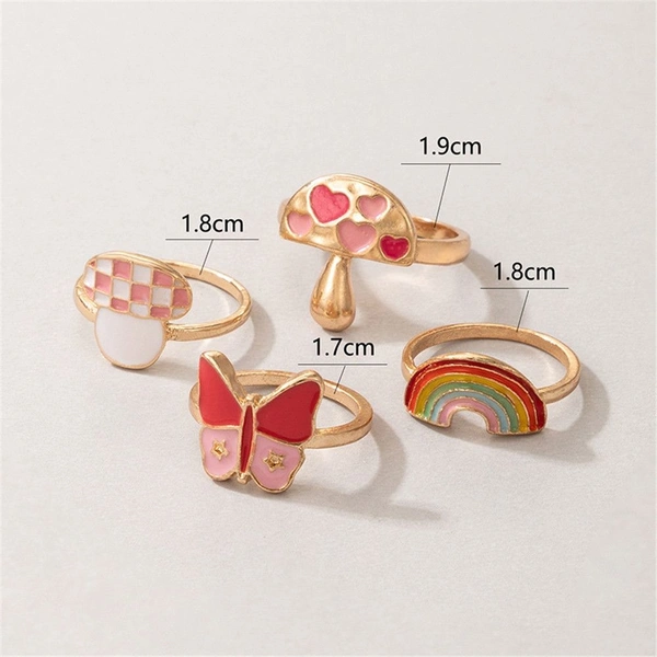 Y2k Chunky Ring  - Free Size, Pink
