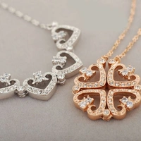 Magnetic Love  Necklace  - Ross gold, Adjustable 