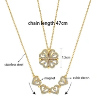 Magnetic Love  Necklace  - Golden, Adjustable