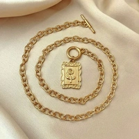 Ross Plated Necklace  - Golden, Adjustable