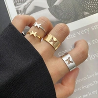 Butterfly Couple Ring  - Silver, Adjustable