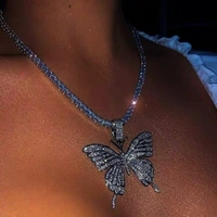 Chunky Butterfly Necklace - Silver