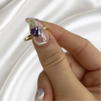 Lavender Y2k Ring Set - lanender, 17