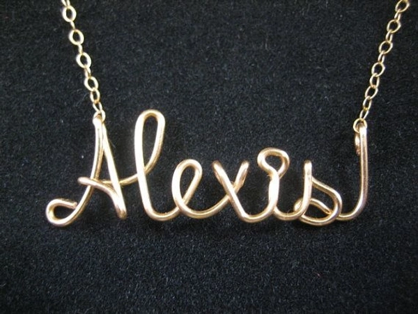 Customise Wire Necklace - Golden