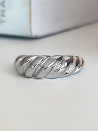 Croissant Signet Ring - Adjustable, Golden
