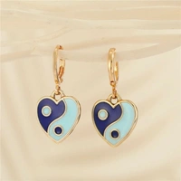 Yin Yang Earrings - Black& white