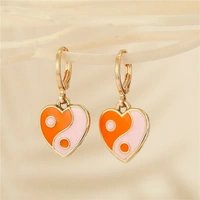 Yin Yang Earrings - Black& white