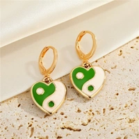 Yin Yang Earrings - Black& white