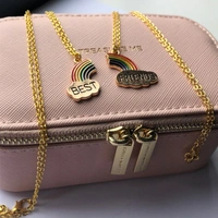 Rainbow Bestie Necklace - Golden