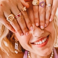 10 Y2k Ring Set