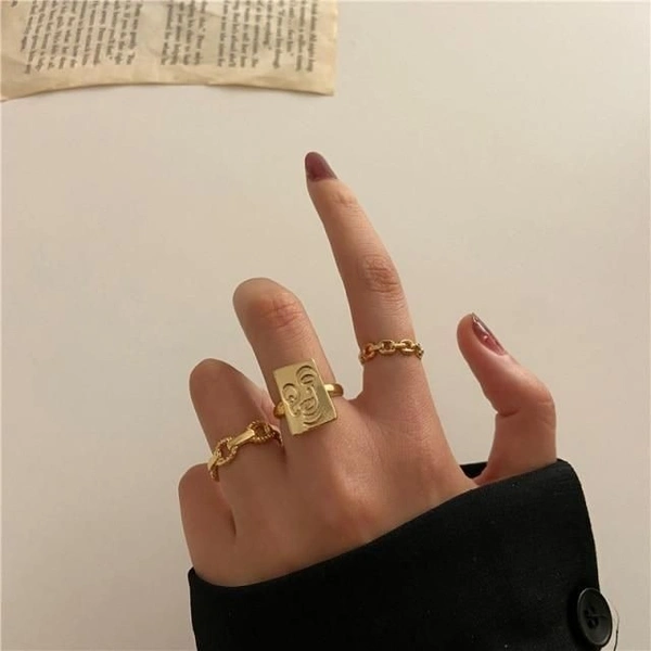Smiley Face Rings Set