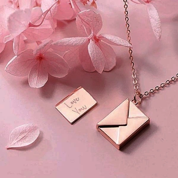 Envelope Necklace  - Silver
