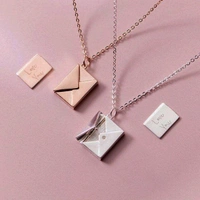 Envelope Necklace  - Silver