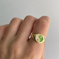 Y2k Purple & Green Ring Combo - 17