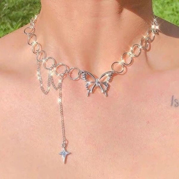Gothic Necklace  - silver