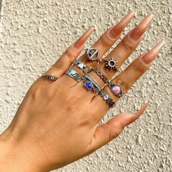 Punk Doll Rings Set  - free size