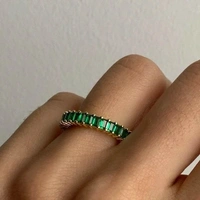 Y2k Green Rings Set  - 17 & adjustable