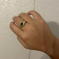 Y2k Green Rings Set  - 17 & adjustable