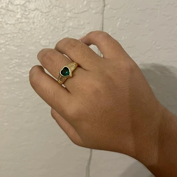 Y2k Green Rings Set  - 17 & adjustable